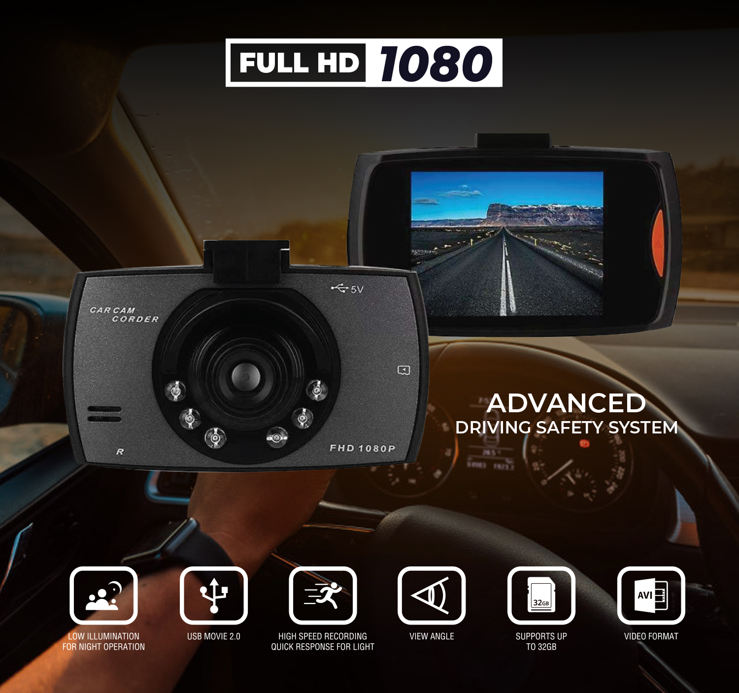 Apexview Dash Cam - Top-Rated Dual Dashboard Camera